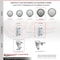 Service Caster 5 Inch Thermoplastic Rubber Swivel 7/8 Inch Square Stem Caster Set with Brake SCC-SQ20S514-TPRB-TLB-78-4 - alternate 2